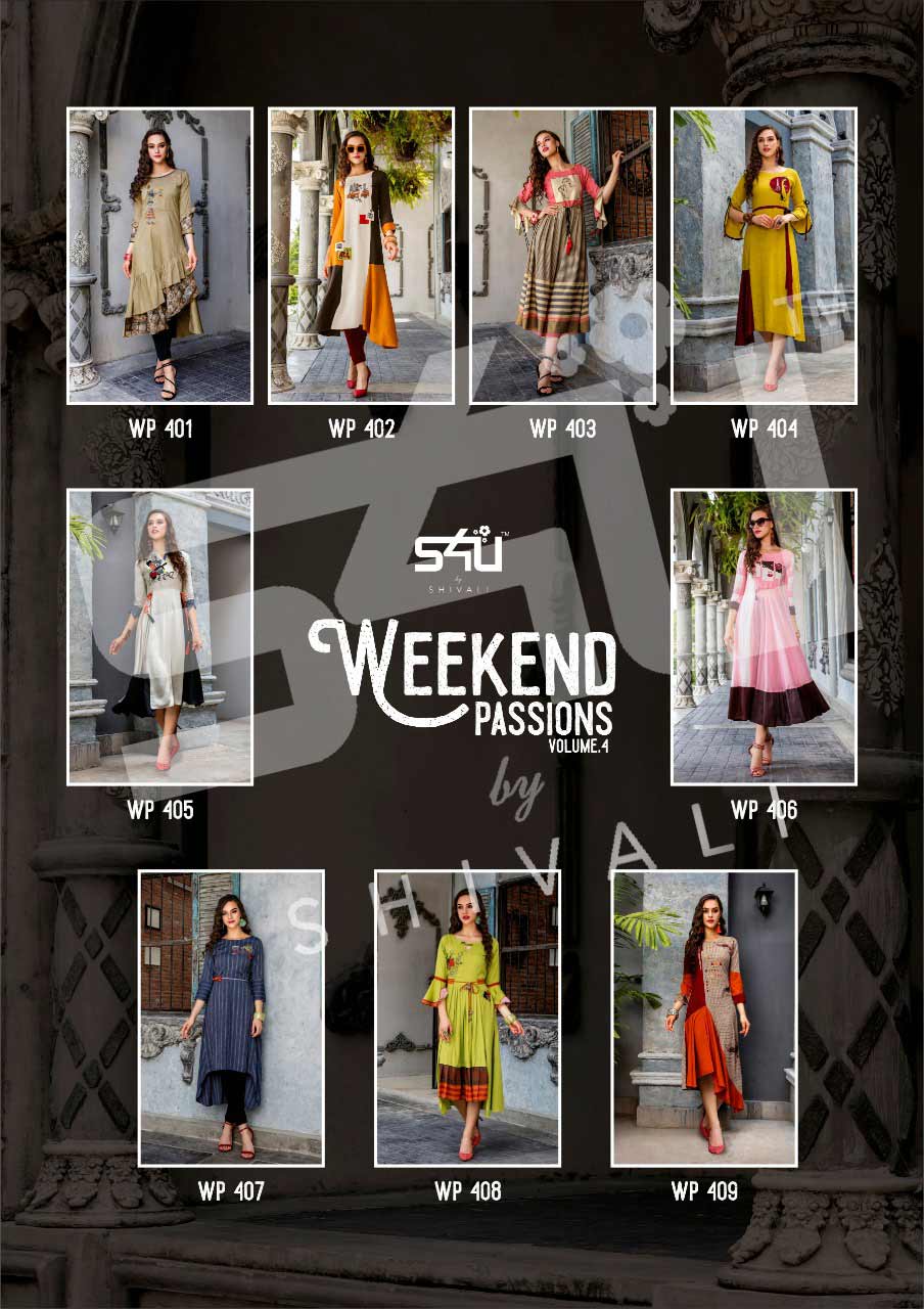 S4u Weekend Passion Vol 4 Midi Gown Style Kurti Collection S4u Weekend Passion Vol 4 Midi Gown Style Kurti Collection